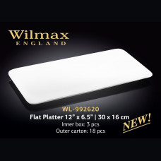 Блюдо плоске прямокутне Wilmax 30х16 см WL-992620/A