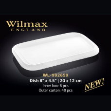 Блюдо прямоугольное с полями Wilmax 20х12 см WL-992659