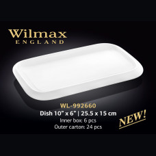 Блюдо прямокутна з полями Wilmax 25.5х15 см WL-992660