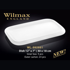 Блюдо прямокутна з полями Wilmax 30х18 см WL-992661