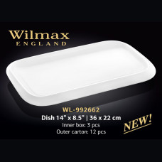 Блюдо прямокутна з полями Wilmax 36х22 см WL-992662