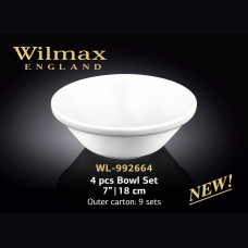 Набір салатників Wilmax Color d18cm/V750ml 4пр WL-992664