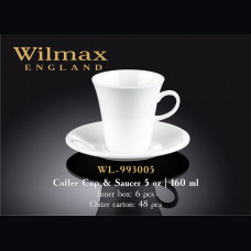Чашка кофейная&блюдце Wilmax 160 мл WL-993005 / AB