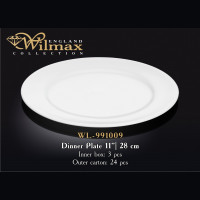 Тарілка плоска кругла Wilmax 28 см WL-991009/A