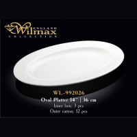 Блюдо овальное с полями Wilmax 36 см WL-992026