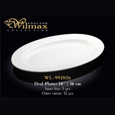 Блюдо овальное с полями Wilmax 36 см WL-992026