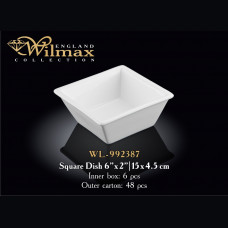 Ємність для закусок Wilmax 11x11×4,5 см/V250ml WL-992387