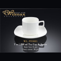 Чашка чайна з блюдцем Wilmax 200 мл WL-993003 / AB