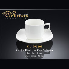 Чашка чайная с блюдцем Wilmax 200 мл WL-993003 / AB