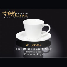 Чашка чайная&блюдце Wilmax 180 мл WL-993004 / AB