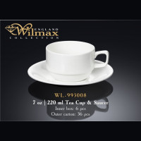 Чашка чайна&блюдце Wilmax 220 мл WL-993008 / AB