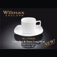 Чашка кофейная и блюдце Wilmax 90 мл WL-993041 / AB