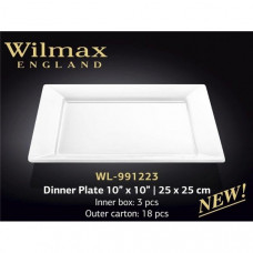 Тарілка обідня квадратна Wilmax 25 Х 25 см WL-991223/A