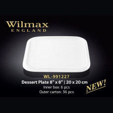 Тарелка десертная квадратная Wilmax 20см WL-991227